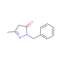 CC1=NN(Cc2ccccc2)C(=O)C1 ZINC000012341803