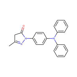 CC1=NN(c2ccc(N(c3ccccc3)c3ccccc3)cc2)C(=O)C1 ZINC000653782554