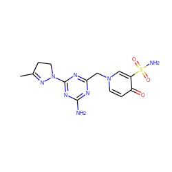 CC1=NN(c2nc(N)nc(Cn3ccc(=O)c(S(N)(=O)=O)c3)n2)CC1 ZINC000095562700