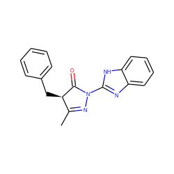 CC1=NN(c2nc3ccccc3[nH]2)C(=O)[C@@H]1Cc1ccccc1 ZINC000012970121