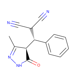 CC1=NNC(=O)[C@@H]1[C@@H](c1ccccc1)C(C#N)C#N ZINC000100368575