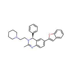 CC1=Nc2ccc(-c3cc4ccccc4o3)cc2[C@H](c2ccccc2)N1CCN1CCCCC1 ZINC000072122957