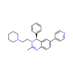 CC1=Nc2ccc(-c3ccncc3)cc2[C@H](c2ccccc2)N1CCN1CCCCC1 ZINC000072123045