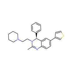 CC1=Nc2ccc(-c3ccsc3)cc2[C@H](c2ccccc2)N1CCN1CCCCC1 ZINC000072123047