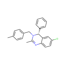 CC1=Nc2ccc(Cl)cc2[C@@H](c2ccccc2)N1Cc1ccc(C)cc1 ZINC000072124272