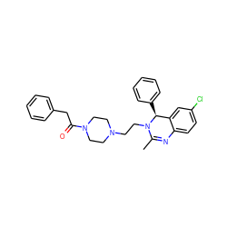 CC1=Nc2ccc(Cl)cc2[C@H](c2ccccc2)N1CCN1CCN(C(=O)Cc2ccccc2)CC1 ZINC000072123453