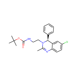 CC1=Nc2ccc(Cl)cc2[C@H](c2ccccc2)N1CCNC(=O)OC(C)(C)C ZINC000072125967