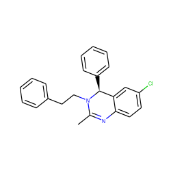 CC1=Nc2ccc(Cl)cc2[C@H](c2ccccc2)N1CCc1ccccc1 ZINC000072141204