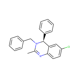 CC1=Nc2ccc(Cl)cc2[C@H](c2ccccc2)N1Cc1ccccc1 ZINC000058650382