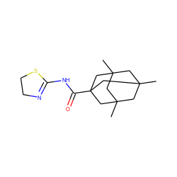 CC12CC3(C)CC(C)(C1)CC(C(=O)NC1=NCCS1)(C2)C3 ZINC000004008550