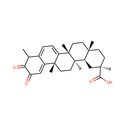 CC1C(=O)C(=O)C=C2C1=CC=C1[C@]2(C)CC[C@]2(C)[C@@H]3C[C@](C)(C(=O)O)CC[C@@]3(C)CC[C@@]12C ZINC000043772513