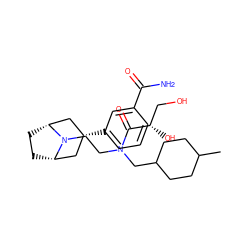 CC1CCC(CN(CCN2[C@H]3CC[C@@H]2C[C@H](c2cccc(C(N)=O)c2)C3)C(=O)[C@@H](O)CO)CC1 ZINC000117290673