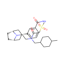 CC1CCC(CN(CCN2[C@H]3CC[C@@H]2C[C@H](c2cccc(C(N)=O)c2)C3)C(=O)CS(C)(=O)=O)CC1 ZINC000117289897