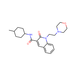 CC1CCC(NC(=O)c2cc3ccccc3n(CCN3CCOCC3)c2=O)CC1 ZINC000299860951