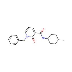 CC1CCC(NC(=O)c2cccn(Cc3ccccc3)c2=O)CC1 ZINC000063663585