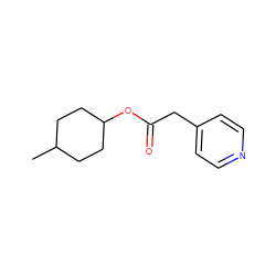 CC1CCC(OC(=O)Cc2ccncc2)CC1 ZINC000026822368