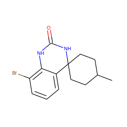 CC1CCC2(CC1)NC(=O)Nc1c(Br)cccc12 ZINC000028375895