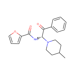 CC1CCN([C@H](NC(=O)c2ccco2)C(=O)c2ccccc2)CC1 ZINC000054333593