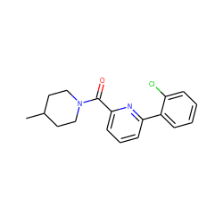 CC1CCN(C(=O)c2cccc(-c3ccccc3Cl)n2)CC1 ZINC000029050561