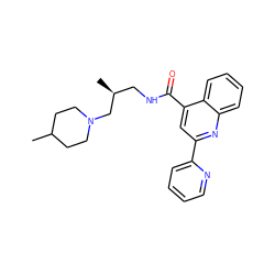 CC1CCN(C[C@@H](C)CNC(=O)c2cc(-c3ccccn3)nc3ccccc23)CC1 ZINC000004669085