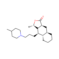 CC1CCN(CCC[C@@H]2[C@H]3CCCC[C@@H]3C[C@@H]3C(=O)O[C@@H](C)[C@@H]32)CC1 ZINC000028016604