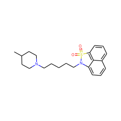 CC1CCN(CCCCCN2c3cccc4cccc(c34)S2(=O)=O)CC1 ZINC000013531207