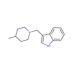 CC1CCN(Cc2c[nH]c3ccccc23)CC1 ZINC000000142608