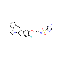 CC1CN([C@@H]2Cc3cc(F)c(OCCNS(=O)(=O)c4cn(C)cn4)cc3[C@@H]2Cc2ccccc2)C1 ZINC000114202815