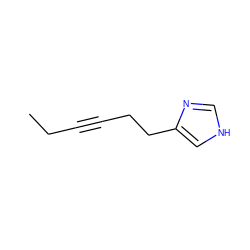 CCC#CCCc1c[nH]cn1 ZINC000013795220