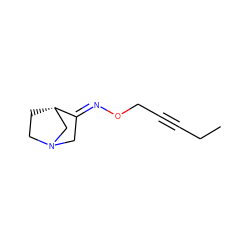 CCC#CCO/N=C1\CN2CC[C@H]1C2 ZINC000027901213