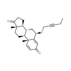 CCC#CCO[C@@H]1C[C@@H]2[C@H](CC[C@]3(C)C(=O)CC[C@@H]23)[C@@]2(C)C=CC(=O)C=C12 ZINC000072317681