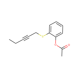 CCC#CCSc1ccccc1OC(C)=O ZINC000013782089