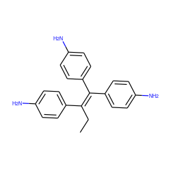 CCC(=C(c1ccc(N)cc1)c1ccc(N)cc1)c1ccc(N)cc1 ZINC001772648966