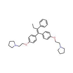 CCC(=C(c1ccc(OCCN2CCCC2)cc1)c1ccc(OCCN2CCCC2)cc1)c1ccccc1 ZINC000028821483