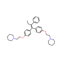 CCC(=C(c1ccc(OCCN2CCCCC2)cc1)c1ccc(OCCN2CCCCC2)cc1)c1ccccc1 ZINC000028821486