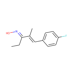 CCC(=N\O)/C(C)=C/c1ccc(F)cc1 ZINC000100240022