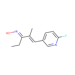 CCC(=N\O)/C(C)=C/c1ccc(F)nc1 ZINC000043206171