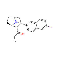 CCC(=O)[C@H]1[C@@H](c2ccc3cc(I)ccc3c2)C[C@H]2CC[C@H]1N2C ZINC000100882941