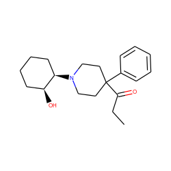 CCC(=O)C1(c2ccccc2)CCN([C@@H]2CCCC[C@@H]2O)CC1 ZINC000028233956