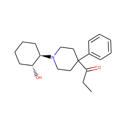 CCC(=O)C1(c2ccccc2)CCN([C@@H]2CCCC[C@H]2O)CC1 ZINC000028233965