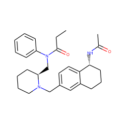 CCC(=O)N(C[C@@H]1CCCCN1Cc1ccc2c(c1)CCC[C@H]2NC(C)=O)c1ccccc1 ZINC000653777839