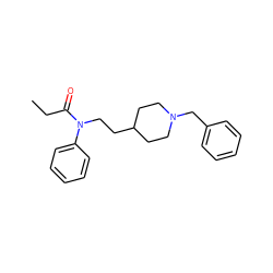 CCC(=O)N(CCC1CCN(Cc2ccccc2)CC1)c1ccccc1 ZINC000003814243