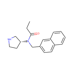 CCC(=O)N(Cc1ccc2ccccc2c1)[C@@H]1CCNC1 ZINC000034657452