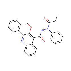 CCC(=O)N(NC(=O)c1c(OC)c(-c2ccccc2)nc2ccccc12)c1ccccc1 ZINC000036311295