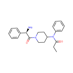 CCC(=O)N(c1ccccc1)C1CCN(C(=O)[C@H](N)c2ccccc2)CC1 ZINC000028703180