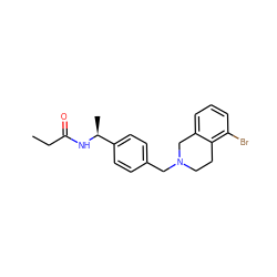 CCC(=O)N[C@@H](C)c1ccc(CN2CCc3c(Br)cccc3C2)cc1 ZINC001772613070