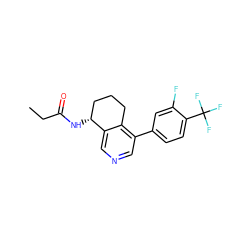 CCC(=O)N[C@@H]1CCCc2c(-c3ccc(C(F)(F)F)c(F)c3)cncc21 ZINC000205717096