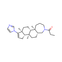 CCC(=O)N1CCC[C@]2(C)[C@H]3CC[C@]4(C)C(n5ccnc5)=CC[C@H]4[C@]3(C)CC[C@H]2C1 ZINC001772640055