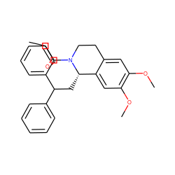 CCC(=O)N1CCc2cc(OC)c(OC)cc2[C@@H]1CC(c1ccccc1)c1ccccc1 ZINC000028394234