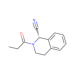 CCC(=O)N1CCc2ccccc2[C@H]1C#N ZINC000000477291